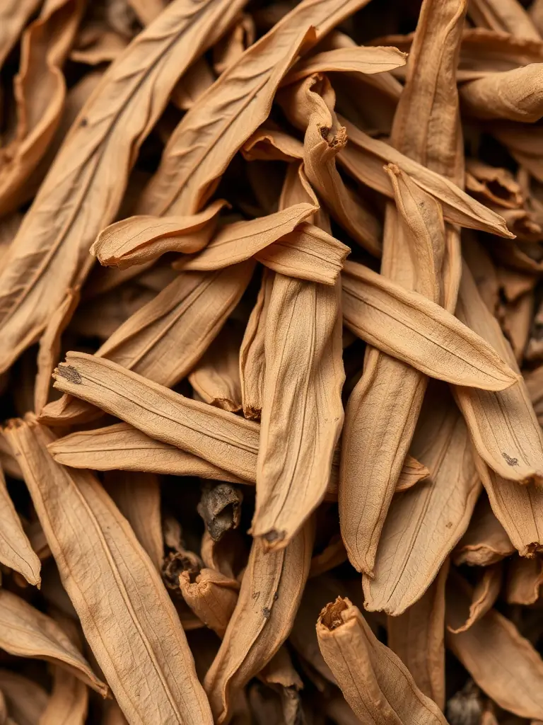 An image of Burley Tobacco, highlighting its light to medium brown color and distinct aroma, indicating a slightly stronger and more robust flavor profile.